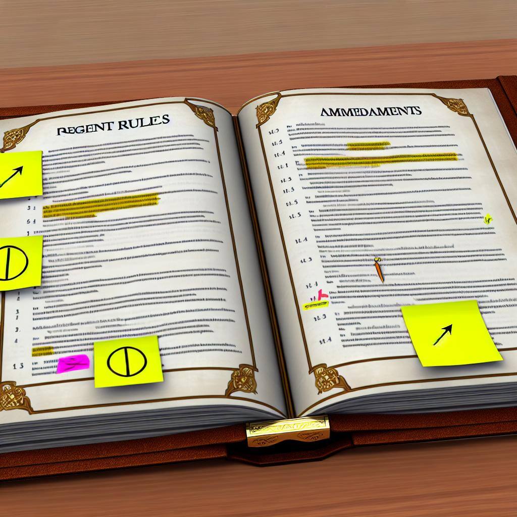 rulebook with changes